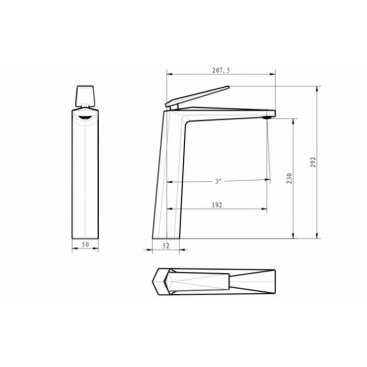 Смеситель для раковины Boheme Venturo 382-W золото-белый