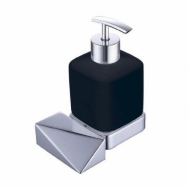 Дозатор мыла Boheme Venturo New 10317-CR-B черный-хром
