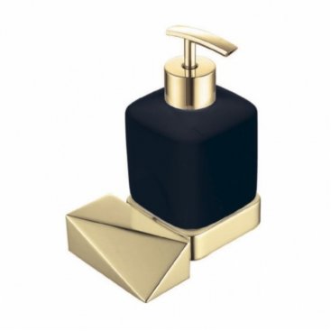 Дозатор мыла Boheme Venturo New 10317-G-B черный-золото