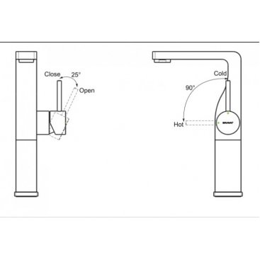 Смеситель для раковины Bravat Arc F16061K-A2-ENG