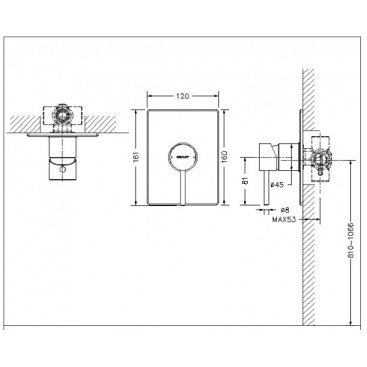 Смеситель для душа Bravat Arc PB86061C-A-ENG