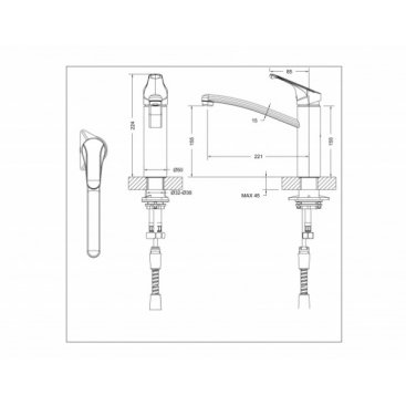 Смеситель для кухни Bravat Common F7234129CP-RUS