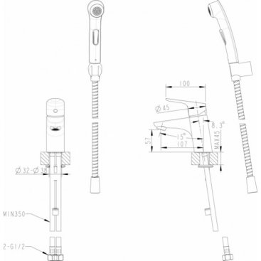 Гигиенический душ Bravat D91112CP-RUS