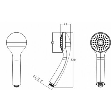 Ручной душ Bravat Eco P70135CP-1-RUS