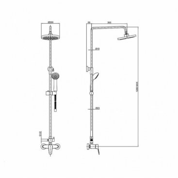 Душевая стойка Bravat Eco F9111147C-A-RUS