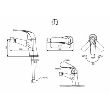 Смеситель для биде Bravat Fit F3135188CP-RUS