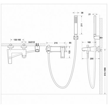 Смеситель для ванны Bravat Iceberg F676110C-B-RUS