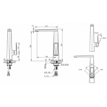 Смеситель для кухни Bravat Iceberg F776110G-2