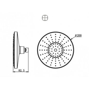 Верхний душ Bravat P70183CP-1-RUS