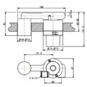 Скрытая часть смесителя Bravat Phillis D968C-ENG