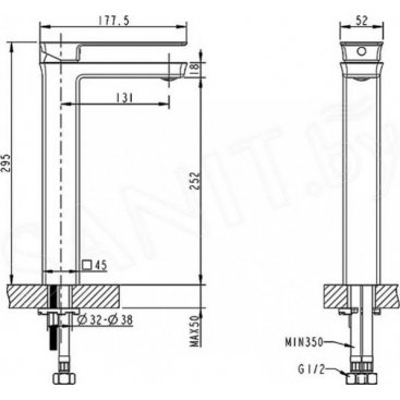 Смеситель для раковины Bravat Phillis F156101C-A-ENG