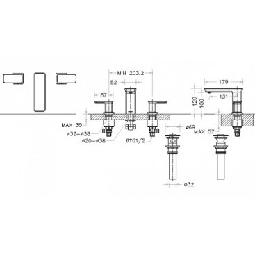 Смеситель для раковины Bravat Phillis F256101C-ENG