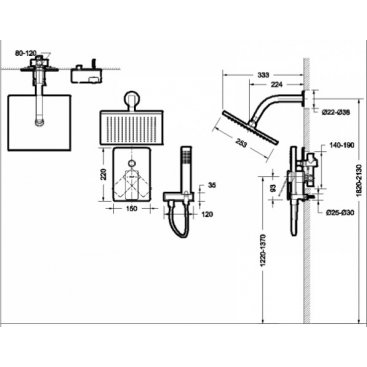 Смеситель для душа Bravat Phillis F856101C-B-ENG