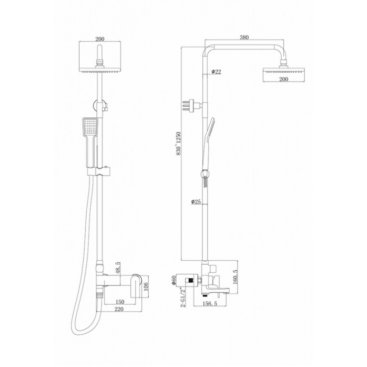 Душевая колонна Bravat Real F6333367CP-A-RUS