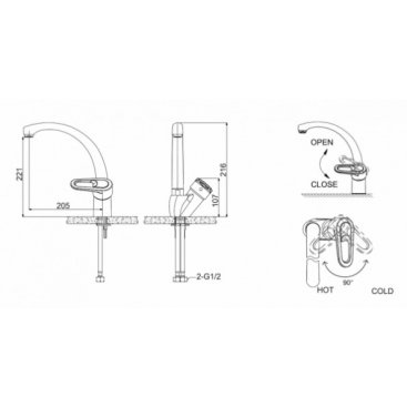 Смеситель для кухни Bravat Loop F7124182CP-RUS