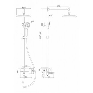 Душевая колонна Bravat Riffle F6336370CP-A-RUS