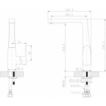 Смеситель для кухни Bravat Riffle F772106C