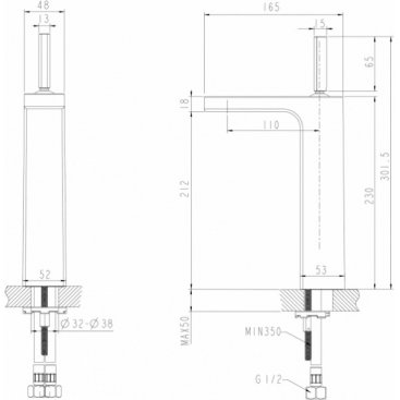 Смеситель для раковины Bravat Spring F179113C-A