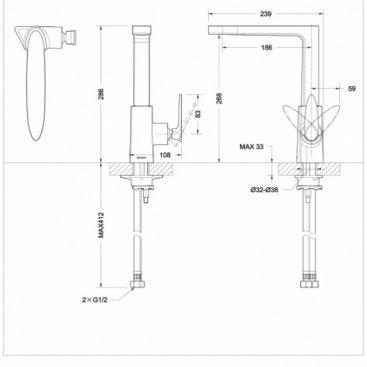 Смеситель для кухни Bravat Spring F779113C-1