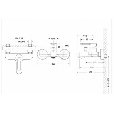 Смеситель для ванны Bravat Stream F63783C-01A