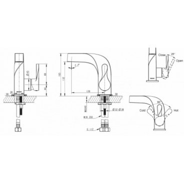 Смеситель для раковины Bravat Wave F174108C-2