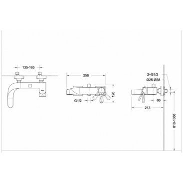 Смеситель для ванны Bravat Wave F674108C-01