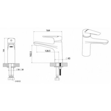 Смеситель для раковины Bravat Arden F1351385CP-RUS