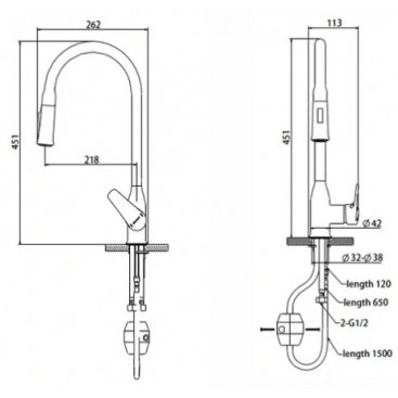 Смеситель для кухни Bravat Arden F7362395CP-ENG