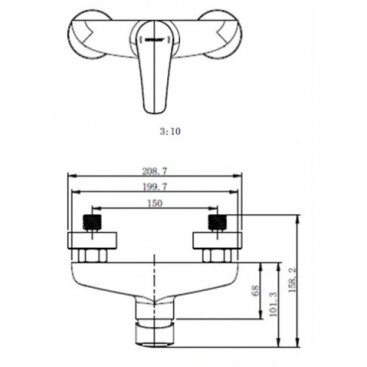 Смеситель для душа Bravat Arden F9351385CP-01-RUS