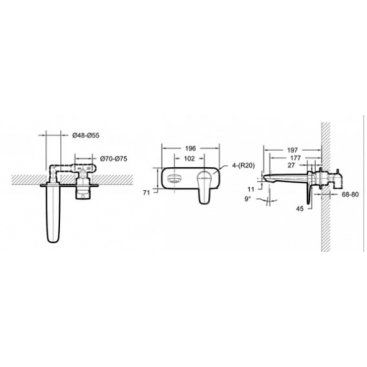 Смеситель для раковины Bravat Source P8173218CP-ENG