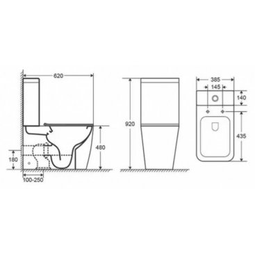 Унитаз Ceramalux 1288A