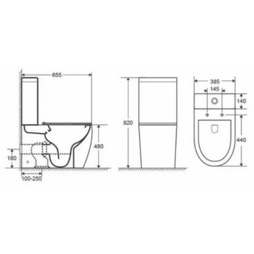 Унитаз Ceramalux 1289A