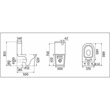 Унитаз Ceramalux NS-2176-18