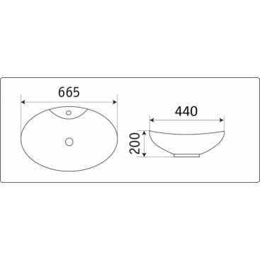 Раковина Ceramalux 7025