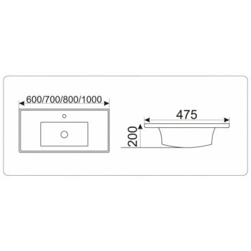 Раковина Ceramalux NY J839-100