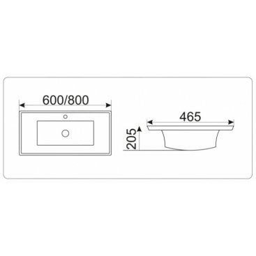 Раковина Ceramalux NY J851-80