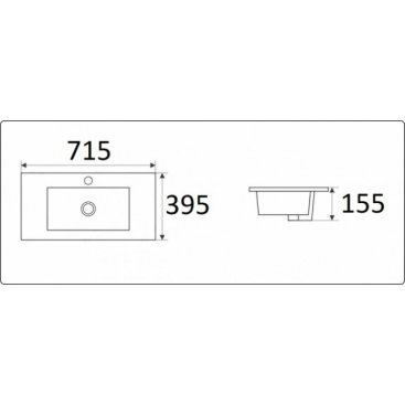 Раковина Ceramalux 9393-70