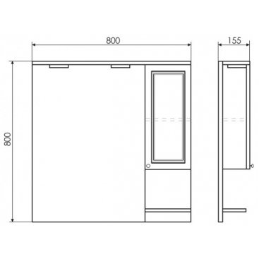 Зеркало со шкафчиком Comforty Севилья 85