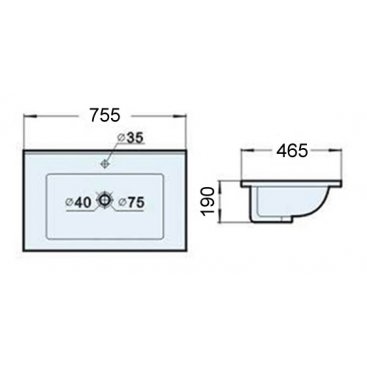 Раковина Comforty 75Е