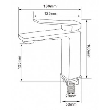 Смеситель для раковины Comforty FC071A-CKBT