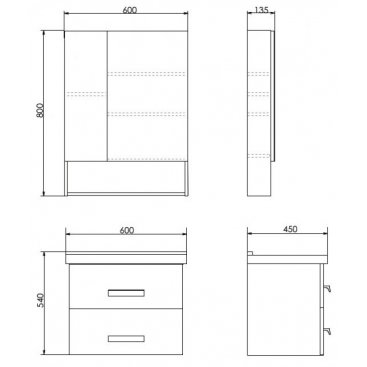 Мебель для ванной Comforty Парма 60