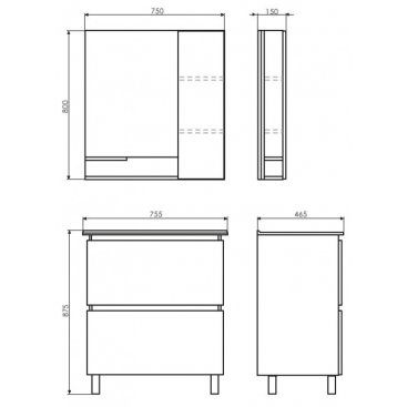 Мебель для ванной Comforty Верона 75