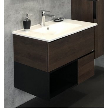 Мебель для ванной Comforty Франкфурт 75 дуб шоколадно-коричневый