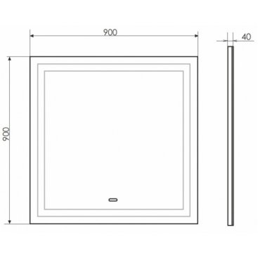 Зеркало Comforty Квадрат 90