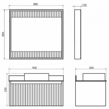 Мебель для ванной Comforty Марсель 90-T-Y9378