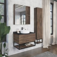 Мебель для ванной Comforty Порто 75 дуб темно-коричневый