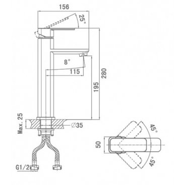 Смеситель для раковины D&K Altportel DA1332001