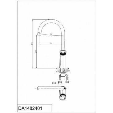 Смеситель для кухни D&K Bayern.Alfeld DA1482401