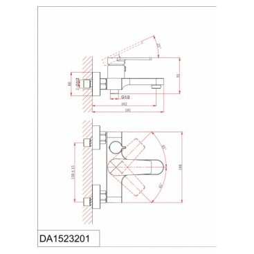 Смеситель для ванны D&K Bayern.Furth DA1523201