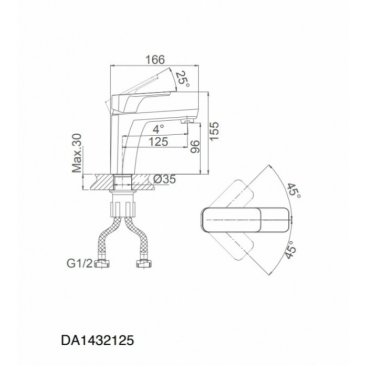 Смеситель для раковины D&K Berlin.Technische DA1432125